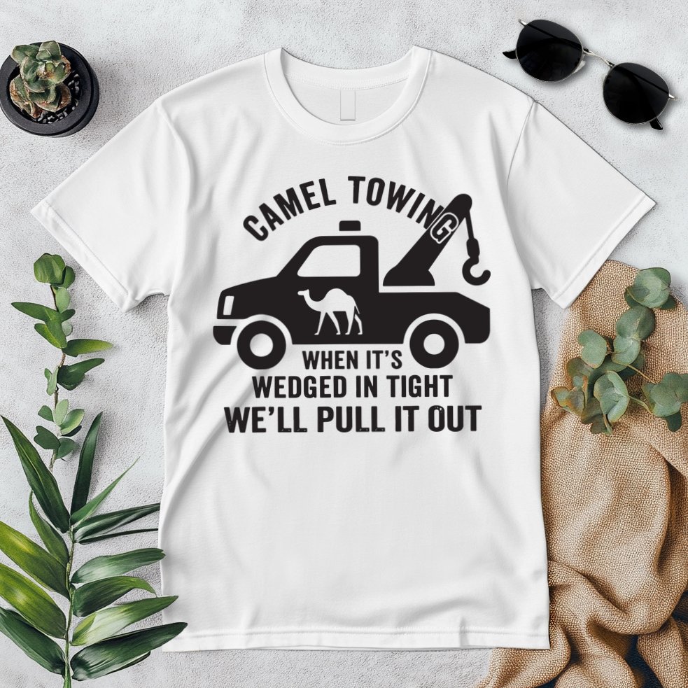 Camel Towing Retro Adult Humor Saying Funny Halloween Gift Premium T-Shirt