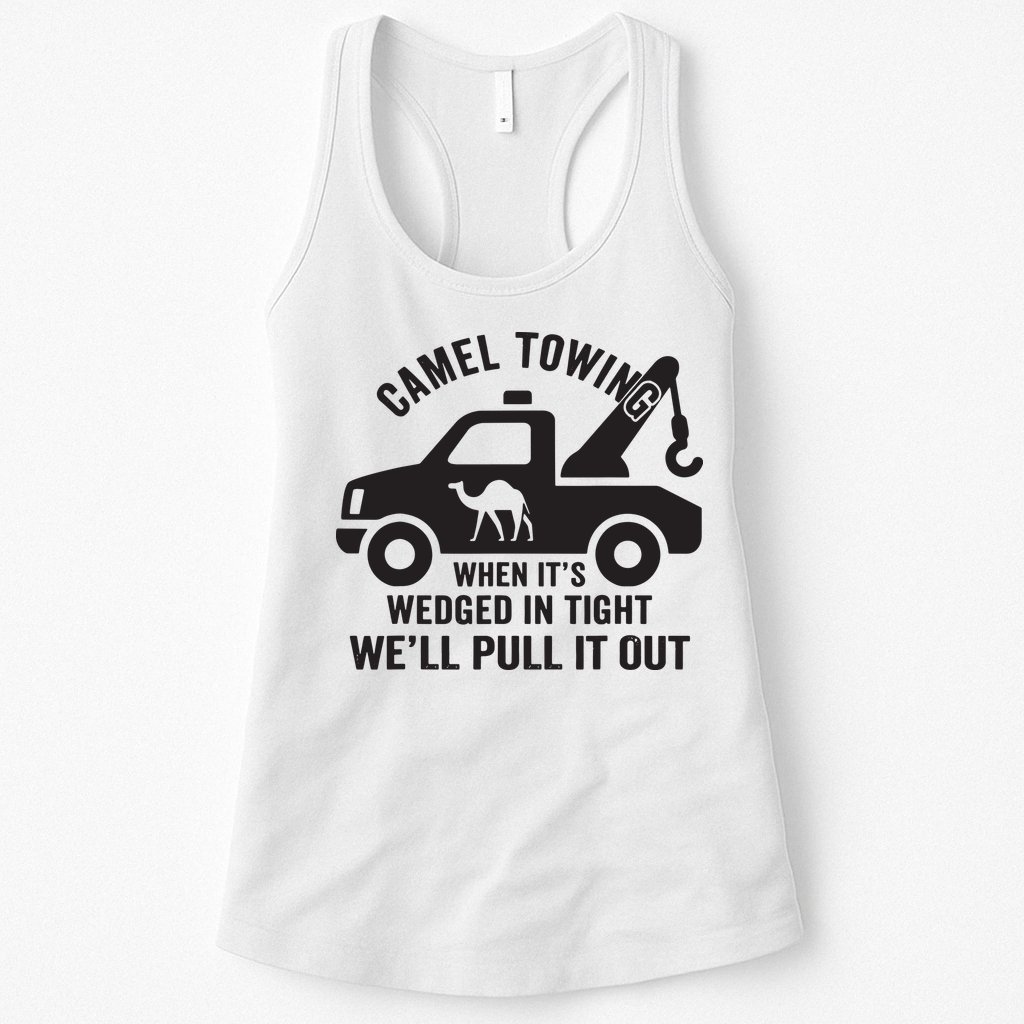 Camel Towing Retro Adult Humor Saying Funny Halloween Gift Womens Tank Top