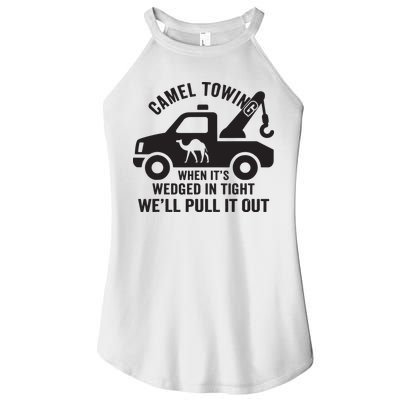 Camel Towing Retro Adult Humor Saying Funny Halloween Gift Women's Perfect Tri Rocker Tank