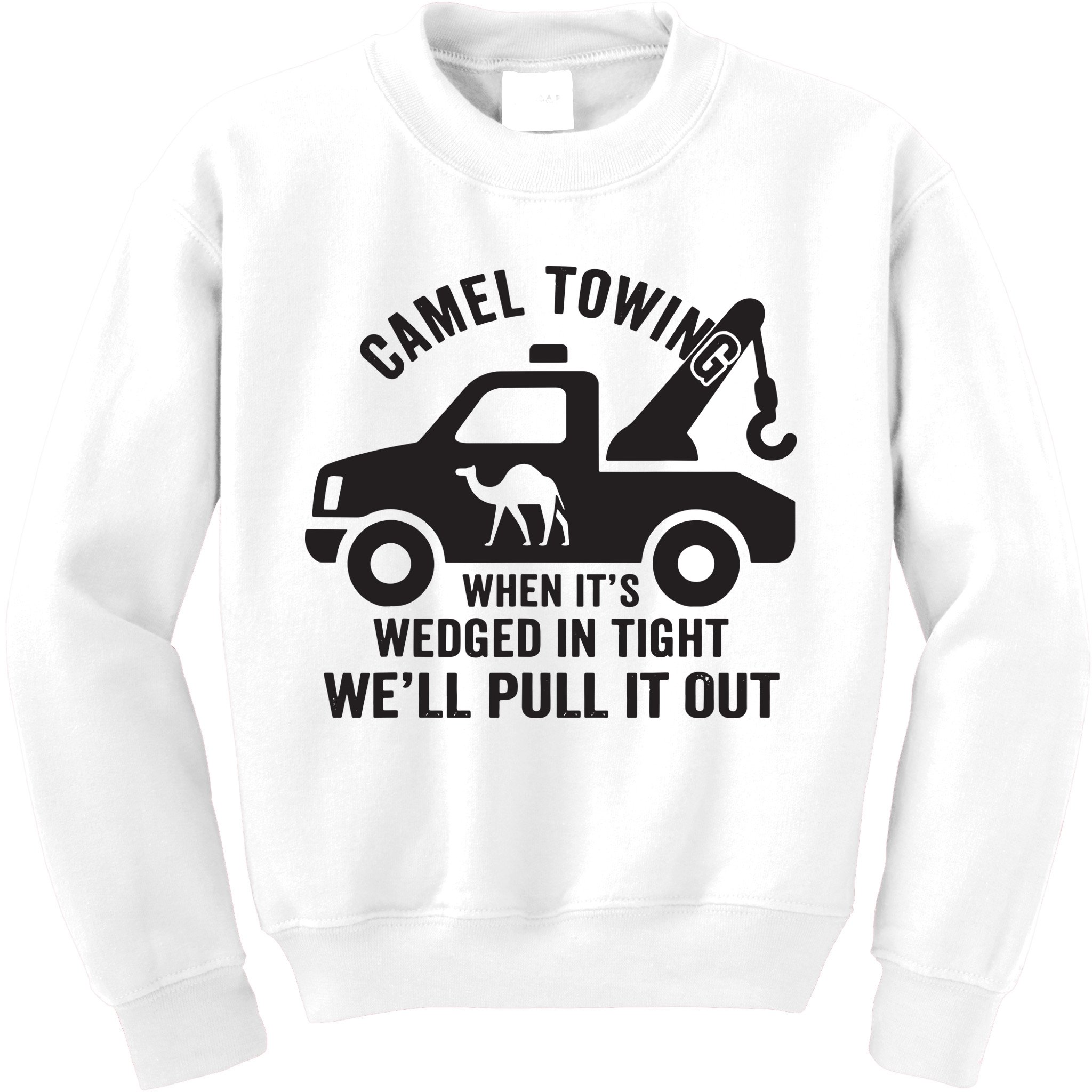Camel Towing Retro Adult Humor Saying Funny Halloween Gift Kids Sweatshirt