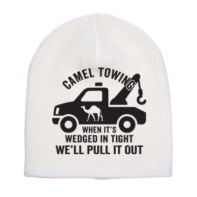 Camel Towing Retro Adult Humor Saying Funny Halloween Gift Short Acrylic Beanie