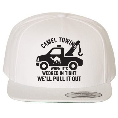 Camel Towing Retro Adult Humor Saying Funny Halloween Gift Wool Snapback Cap