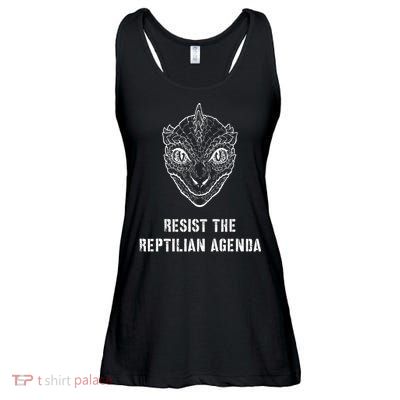 Conspiracy Theory Resist The Reptilian Agenda Ladies Essential Flowy Tank