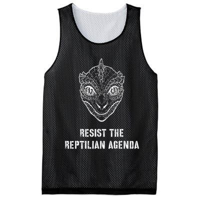 Conspiracy Theory Resist The Reptilian Agenda Mesh Reversible Basketball Jersey Tank