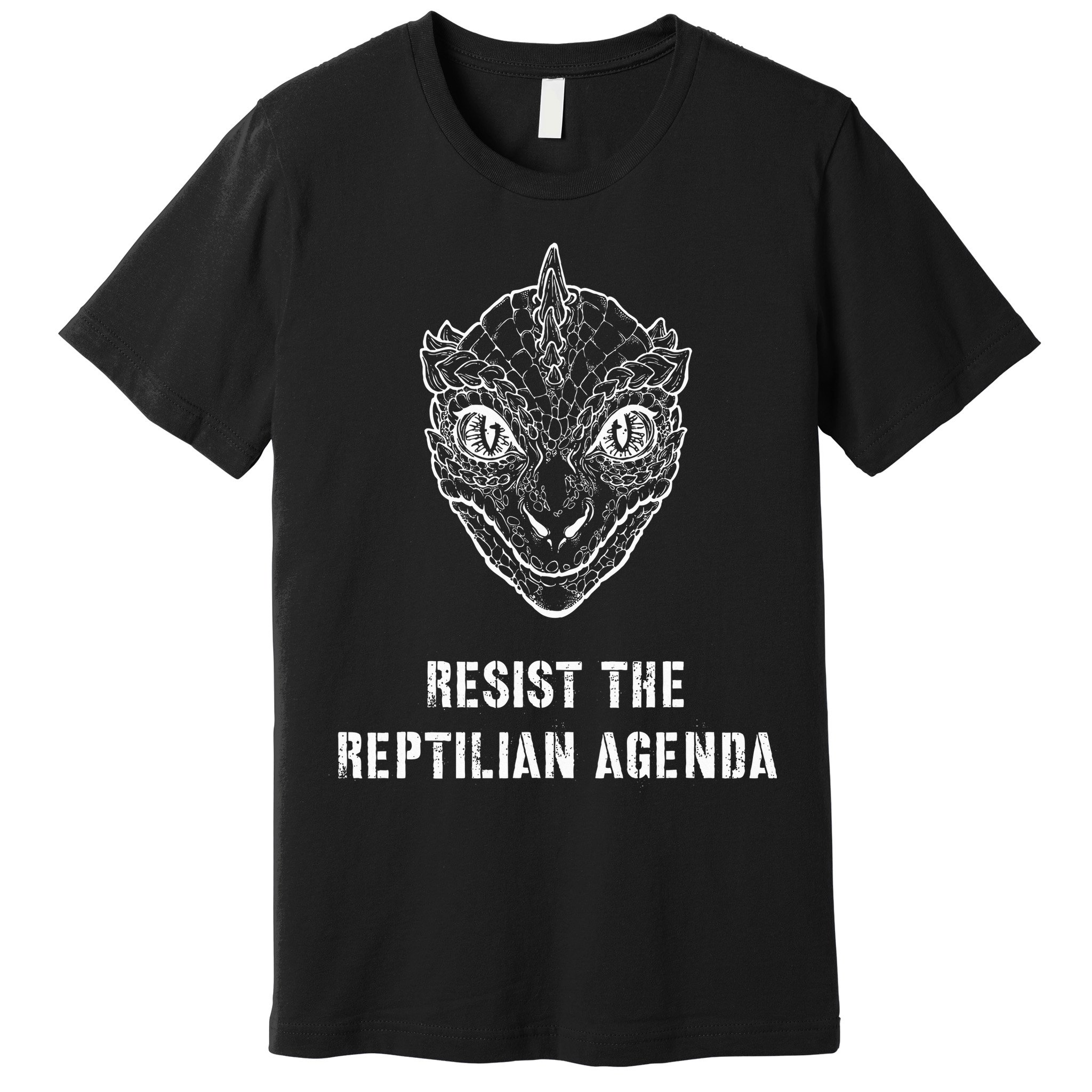 Conspiracy Theory Resist The Reptilian Agenda Premium T-Shirt