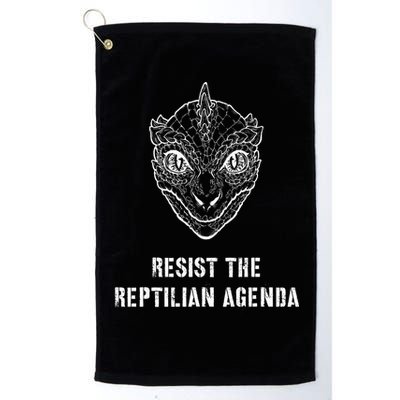Conspiracy Theory Resist The Reptilian Agenda Golf Towel