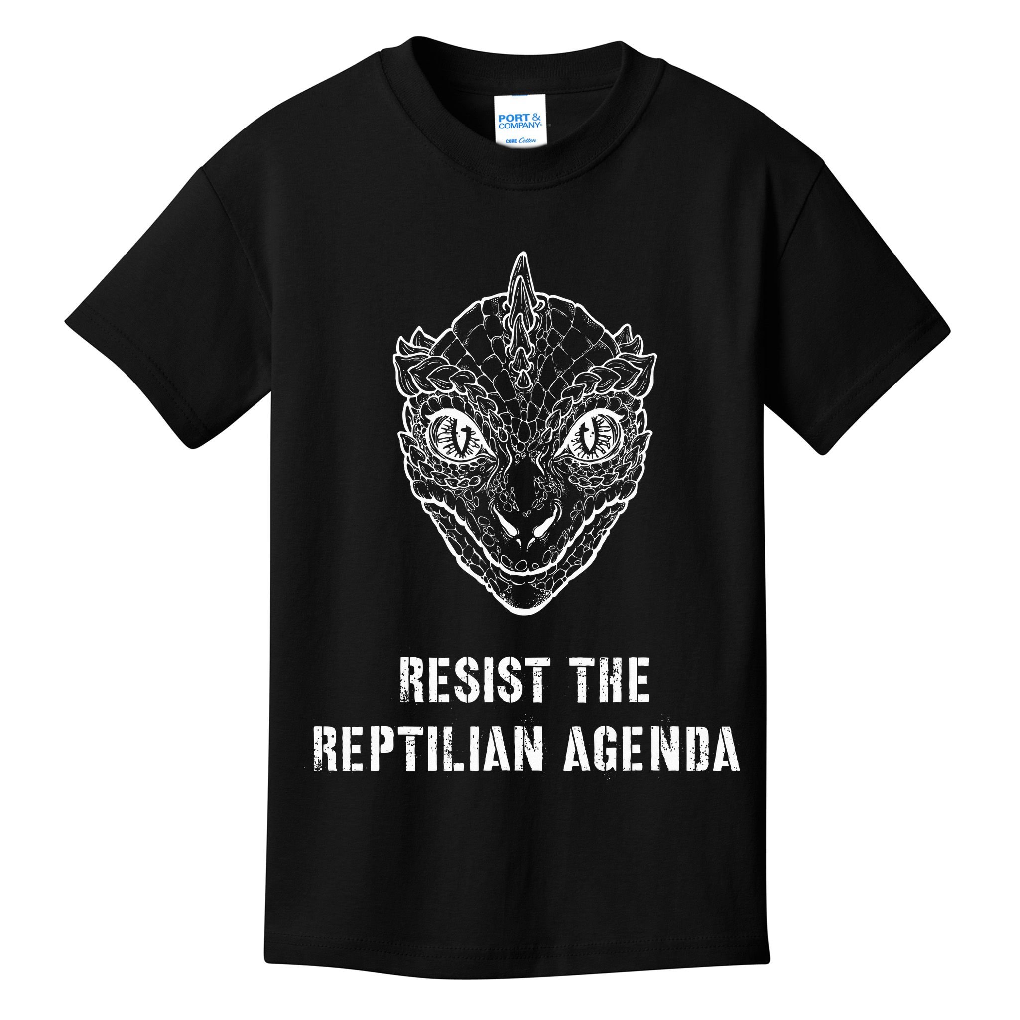 Conspiracy Theory Resist The Reptilian Agenda Kids T-Shirt