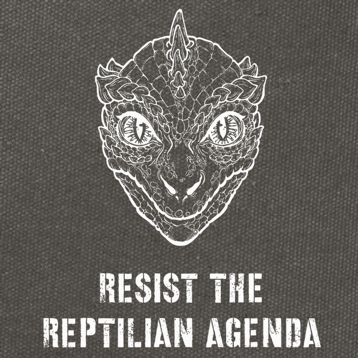 Conspiracy Theory Resist The Reptilian Agenda Cotton Canvas Backpack