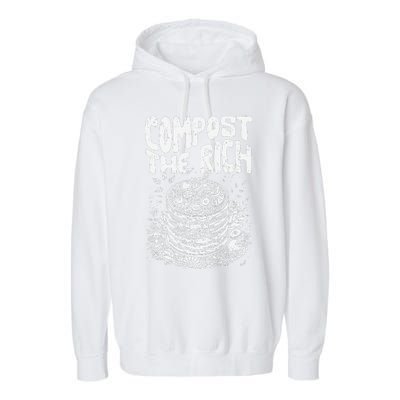 Compost The Rich Funny Biodynamic Gardening Electroculturist Garment-Dyed Fleece Hoodie