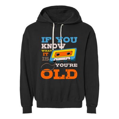 Cassette Tape Radio 70S 80S 90S Music Lover Garment-Dyed Fleece Hoodie