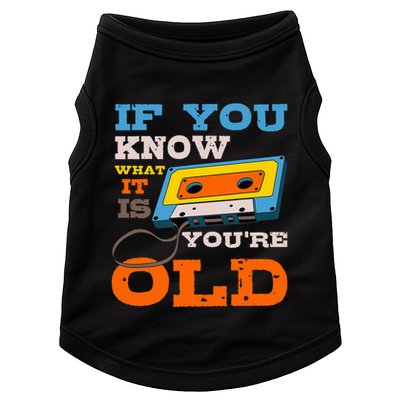Cassette Tape Radio 70S 80S 90S Music Lover Doggie Tank