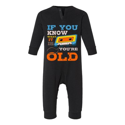 Cassette Tape Radio 70S 80S 90S Music Lover Infant Fleece One Piece