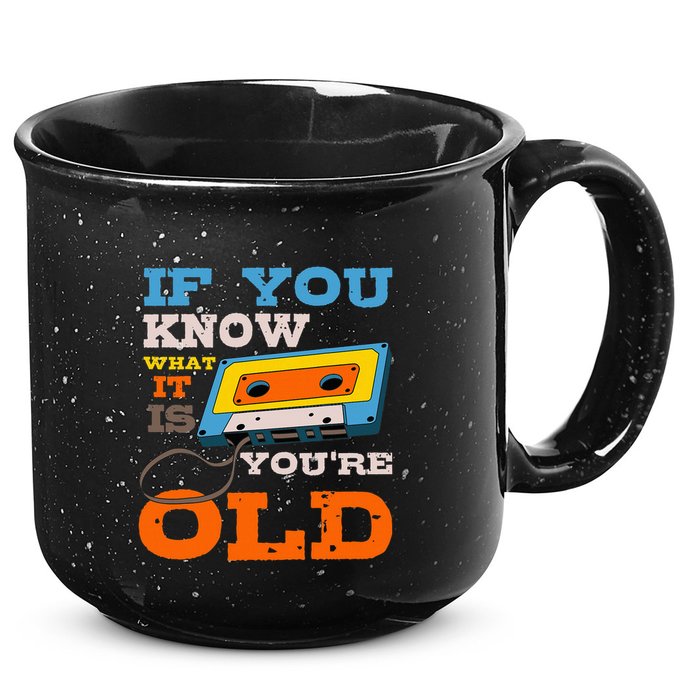 Cassette Tape Radio 70S 80S 90S Music Lover 15oz Campfire Ceramic Mug