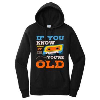 Cassette Tape Radio 70S 80S 90S Music Lover Women's Pullover Hoodie