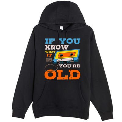 Cassette Tape Radio 70S 80S 90S Music Lover Premium Pullover Hoodie