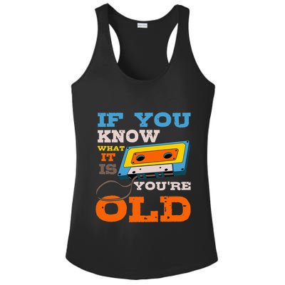 Cassette Tape Radio 70S 80S 90S Music Lover Ladies PosiCharge Competitor Racerback Tank