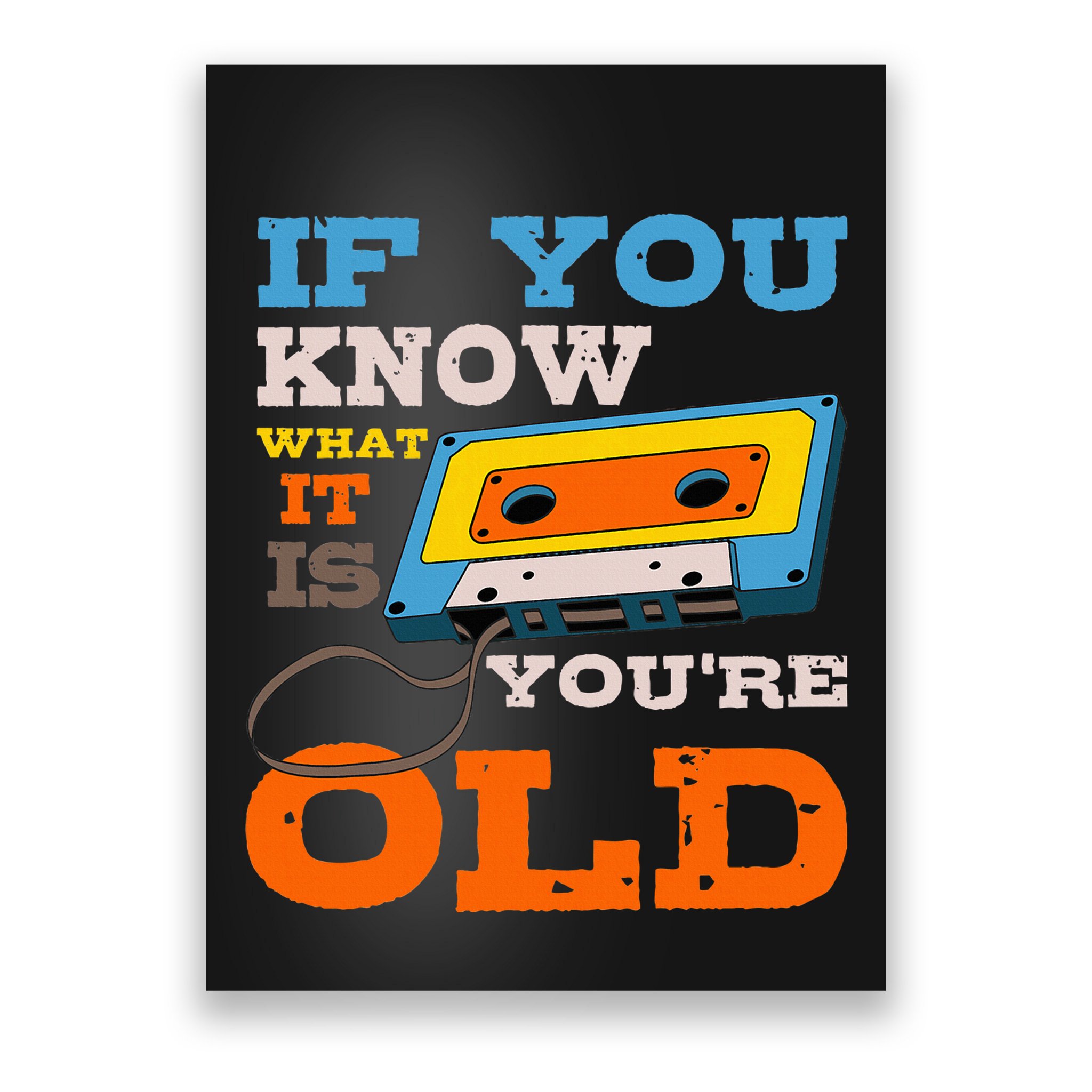 Cassette Tape Radio 70S 80S 90S Music Lover Poster