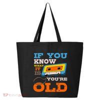Cassette Tape Radio 70S 80S 90S Music Lover 25L Jumbo Tote