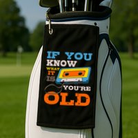 Cassette Tape Radio 70S 80S 90S Music Lover Golf Towel