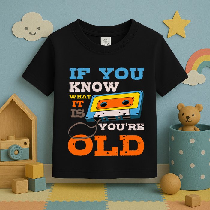 Cassette Tape Radio 70S 80S 90S Music Lover Toddler T-Shirt