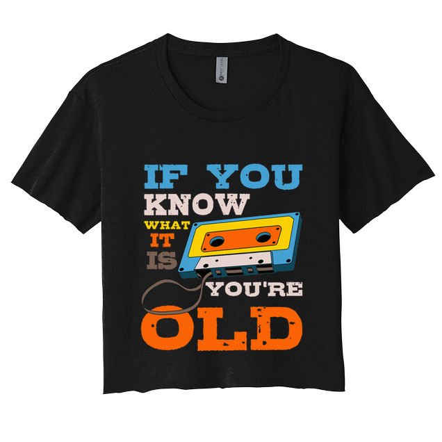 Cassette Tape Radio 70S 80S 90S Music Lover Crop Top