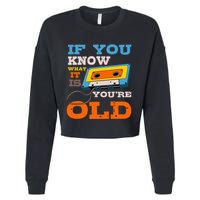 Cassette Tape Radio 70S 80S 90S Music Lover Cropped Pullover Crew