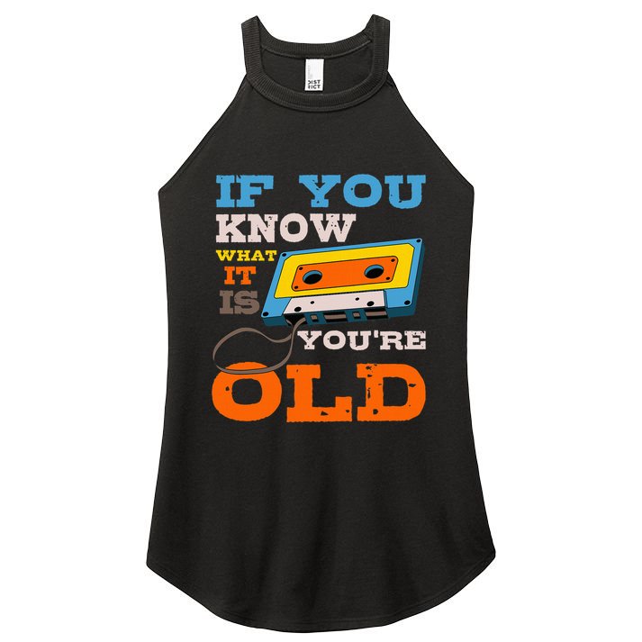Cassette Tape Radio 70S 80S 90S Music Lover Women's Perfect Tri Rocker Tank