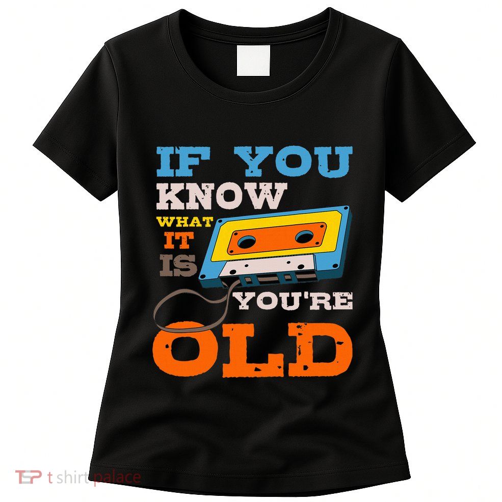 Cassette Tape Radio 70S 80S 90S Music Lover Womens T-Shirt