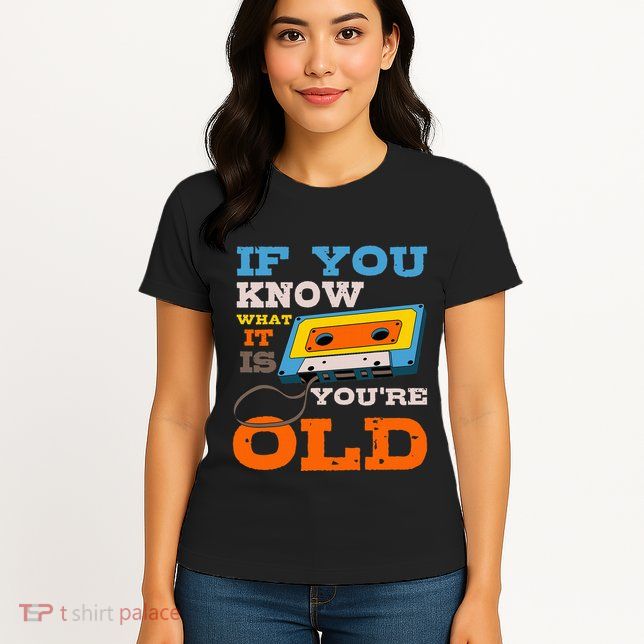 Cassette Tape Radio 70S 80S 90S Music Lover Womens T-Shirt