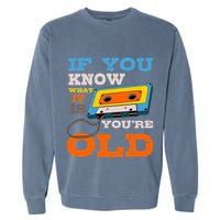 Cassette Tape Radio 70S 80S 90S Music Lover Garment-Dyed Sweatshirt