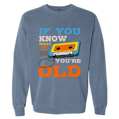 Cassette Tape Radio 70S 80S 90S Music Lover Garment-Dyed Sweatshirt