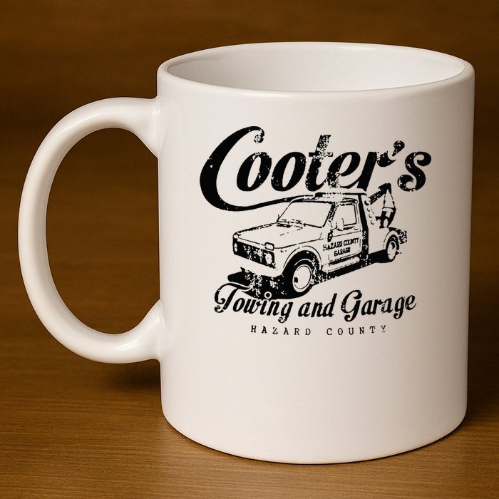Cooters Towing & Repair Garage 11oz C Handle Ceramic Mug