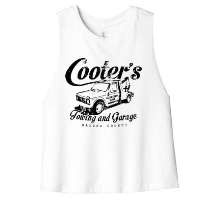 Cooters Towing & Repair Garage Women's Racerback Cropped Tank