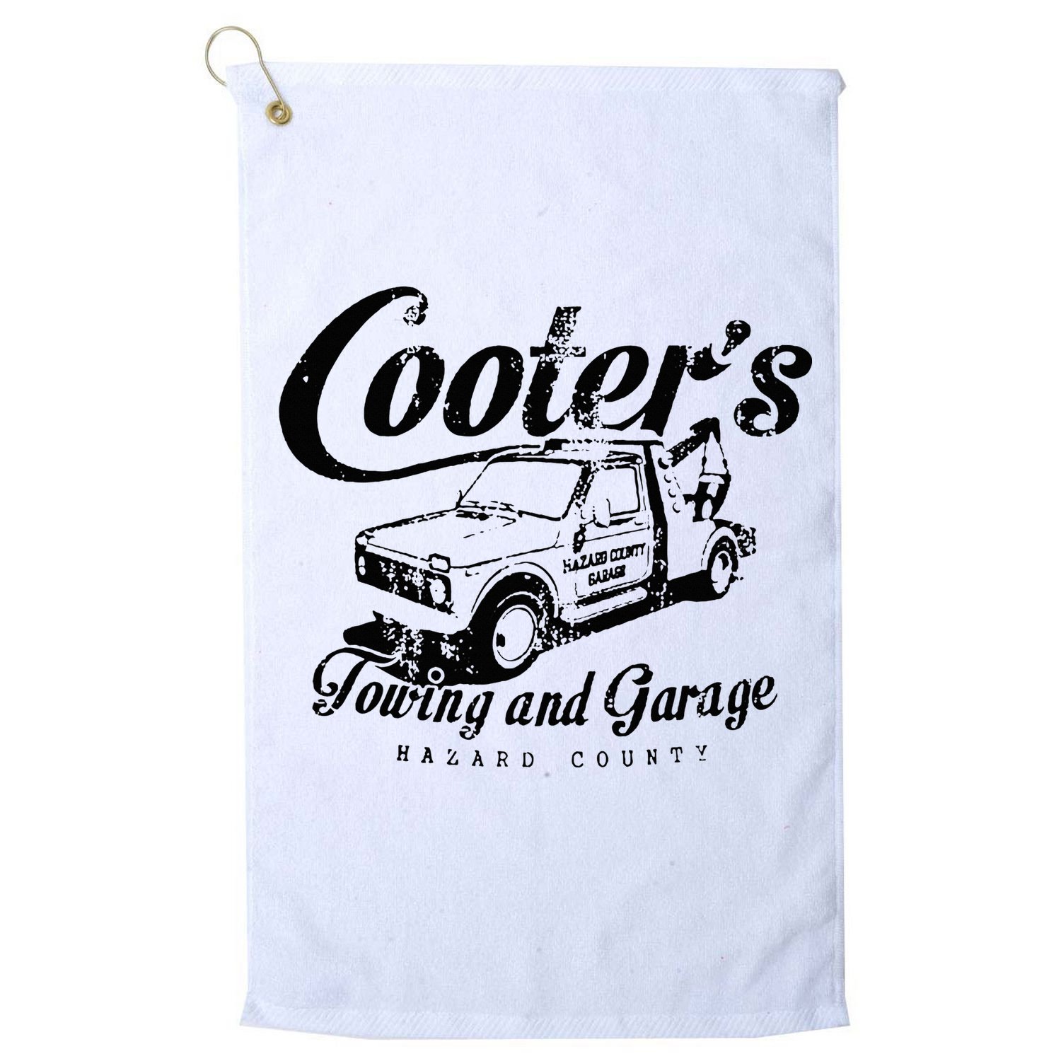 Cooters Towing & Repair Garage Golf Towel