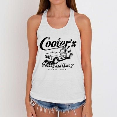 Cooters Towing & Repair Garage Women's Knotted Racerback Tank