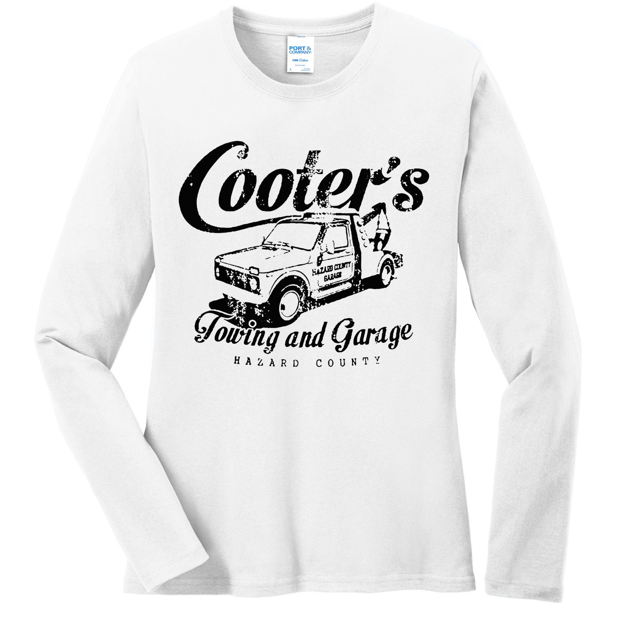 Cooters Towing & Repair Garage Ladies Long Sleeve Shirt