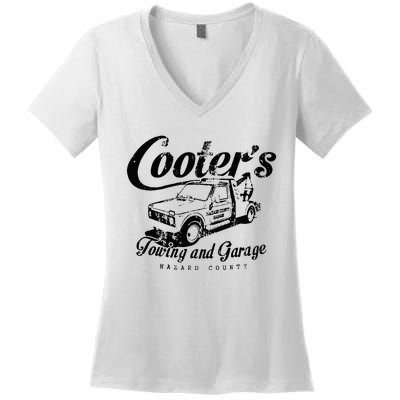 Cooters Towing & Repair Garage Women's V-Neck T-Shirt