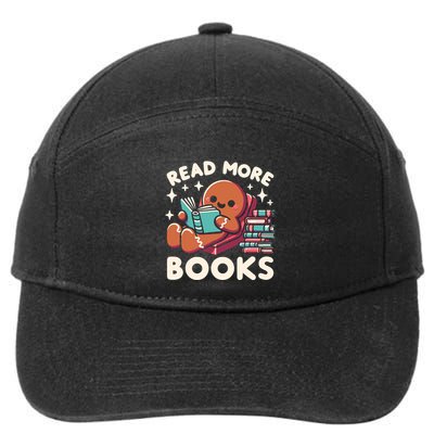Christmas Teacher Read More Books Funny Wo 7-Panel Snapback Hat