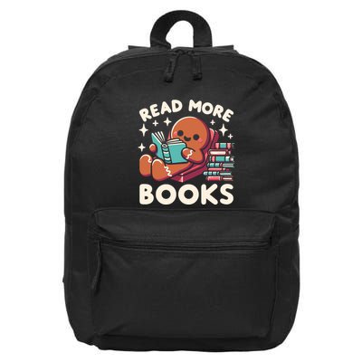 Christmas Teacher Read More Books Funny Wo 16 in Basic Backpack