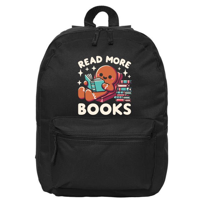 Christmas Teacher Read More Books Funny Wo 16 in Basic Backpack