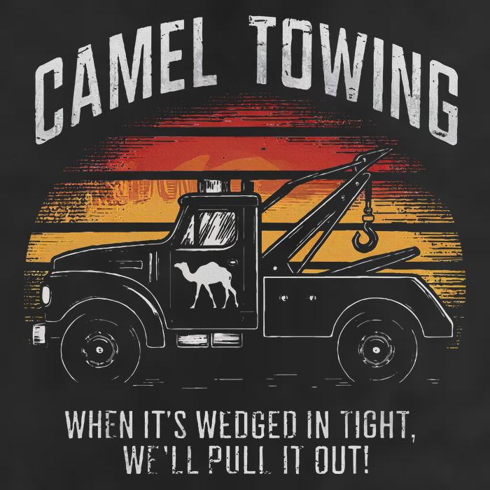 Camel Towing Retro Adult Humor Saying 11oz C Handle Ceramic Mug