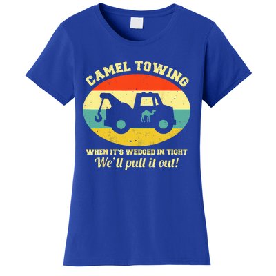 Camel Towing Retro Adult Humor Saying Funny Halloween Women's T-Shirt