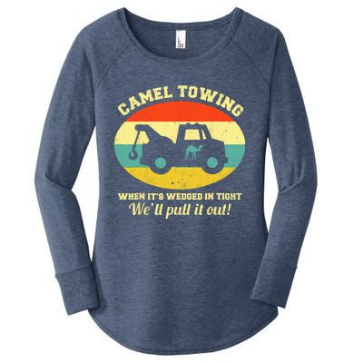 Camel Towing Retro Adult Humor Saying Funny Halloween Women's Perfect Tri Tunic Long Sleeve Shirt