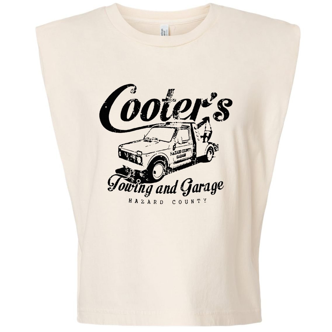 CooterS Towing & Repair Garage Garment-Dyed Women's Muscle Tee