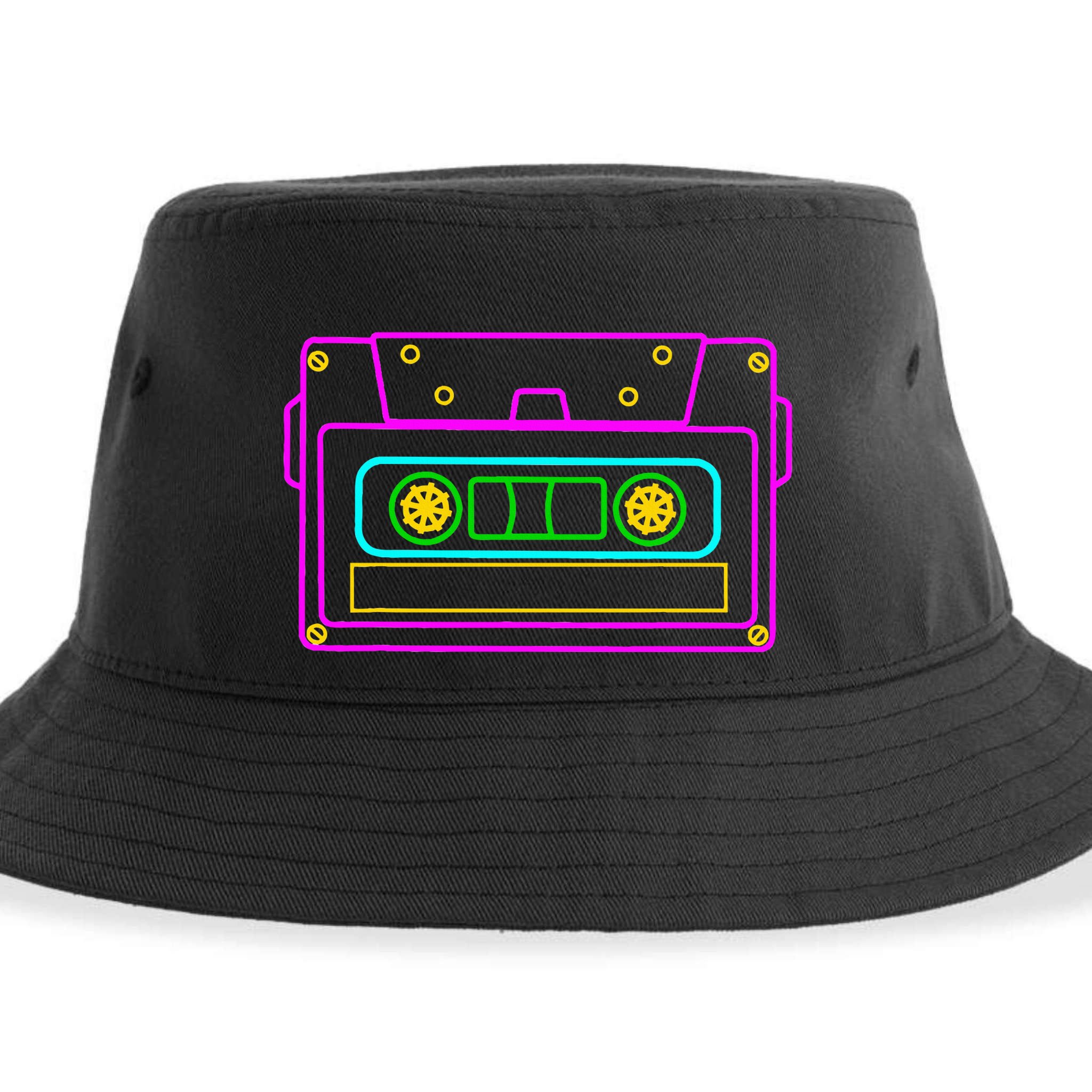 Cassette Tape Retro Vintage Old School 70S 80S 90S Sustainable Bucket Hat