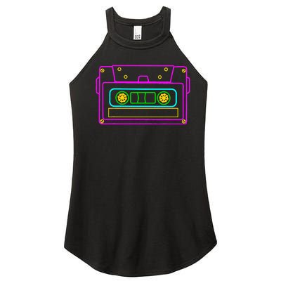 Cassette Tape Retro Vintage Old School 70S 80S 90S Women’s Perfect Tri Rocker Tank