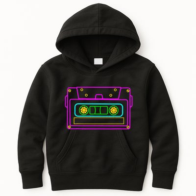 Cassette Tape Retro Vintage Old School 70S 80S 90S Kids Hoodie