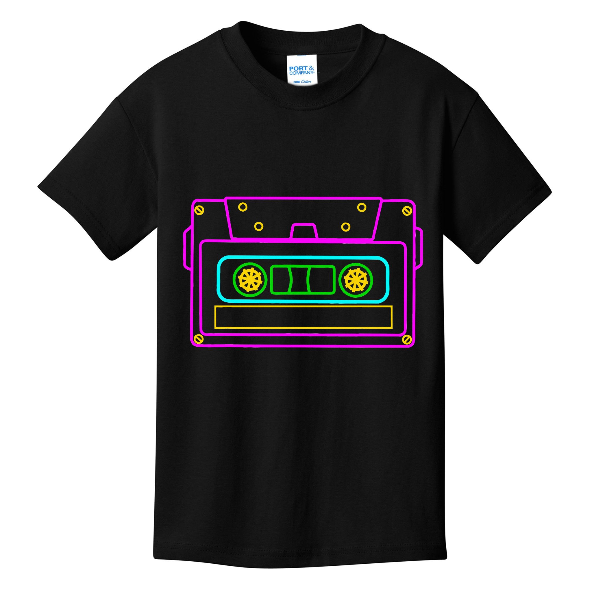 Cassette Tape Retro Vintage Old School 70S 80S 90S Kids T-Shirt