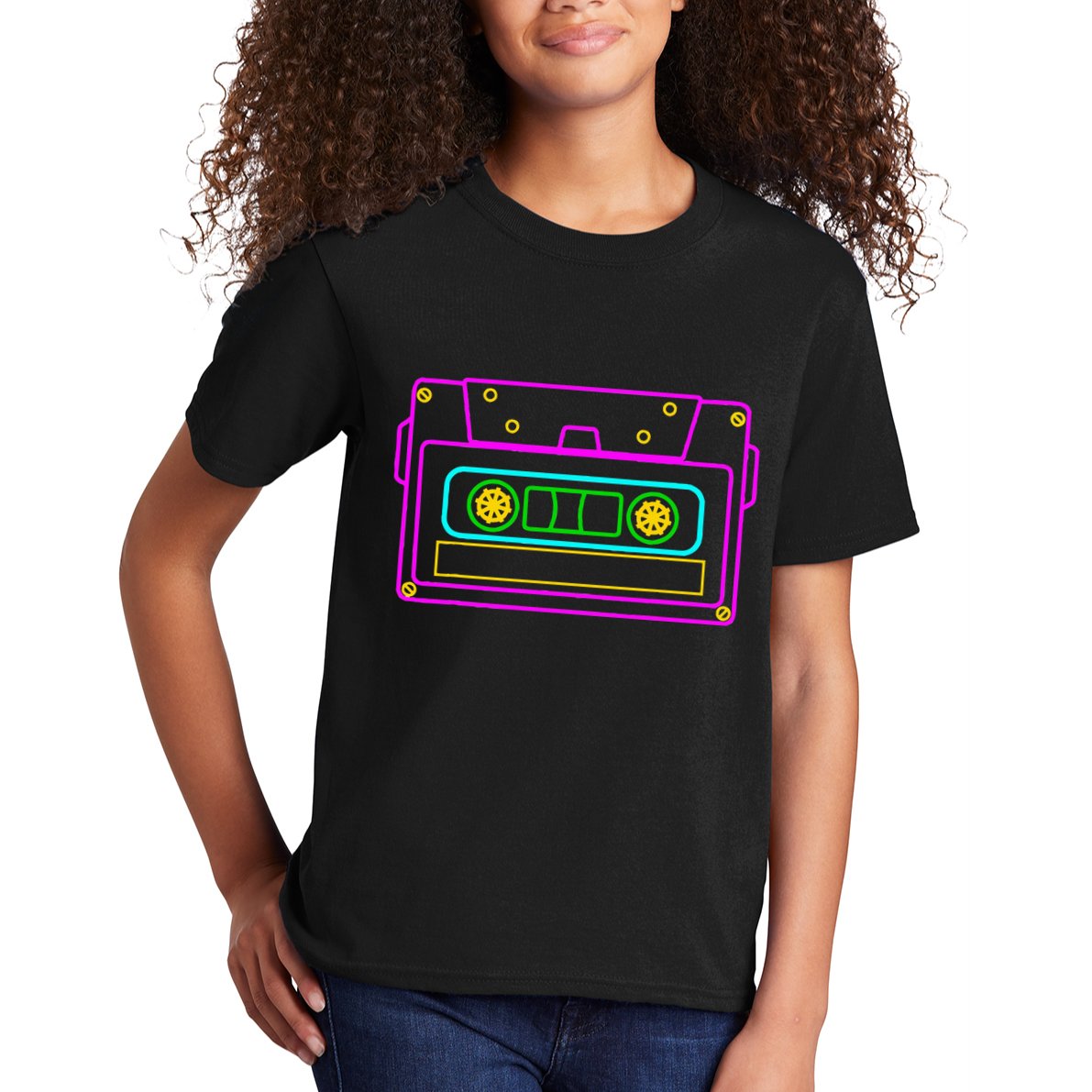 Cassette Tape Retro Vintage Old School 70S 80S 90S Kids T-Shirt
