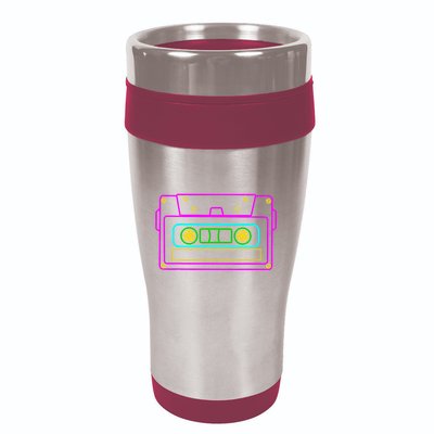 Cassette Tape Retro Vintage Old School 70S 80S 90S 16oz Travel Tumbler